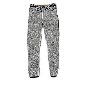 Lululemon Real Quick Tight Miss Mosaic White Posey Black White Yoga Size 4